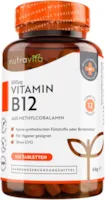 Produktbild von Bewertung nutravita Vitamin B12 500mcg - Aktive Form Methylcobalamin - 365 Tabletten - Unabhängig Laborgetestet - OHNE unerwünschte Zusatzstoffe - VEGAN - Hochdosiert - 1 Jahresvorrat