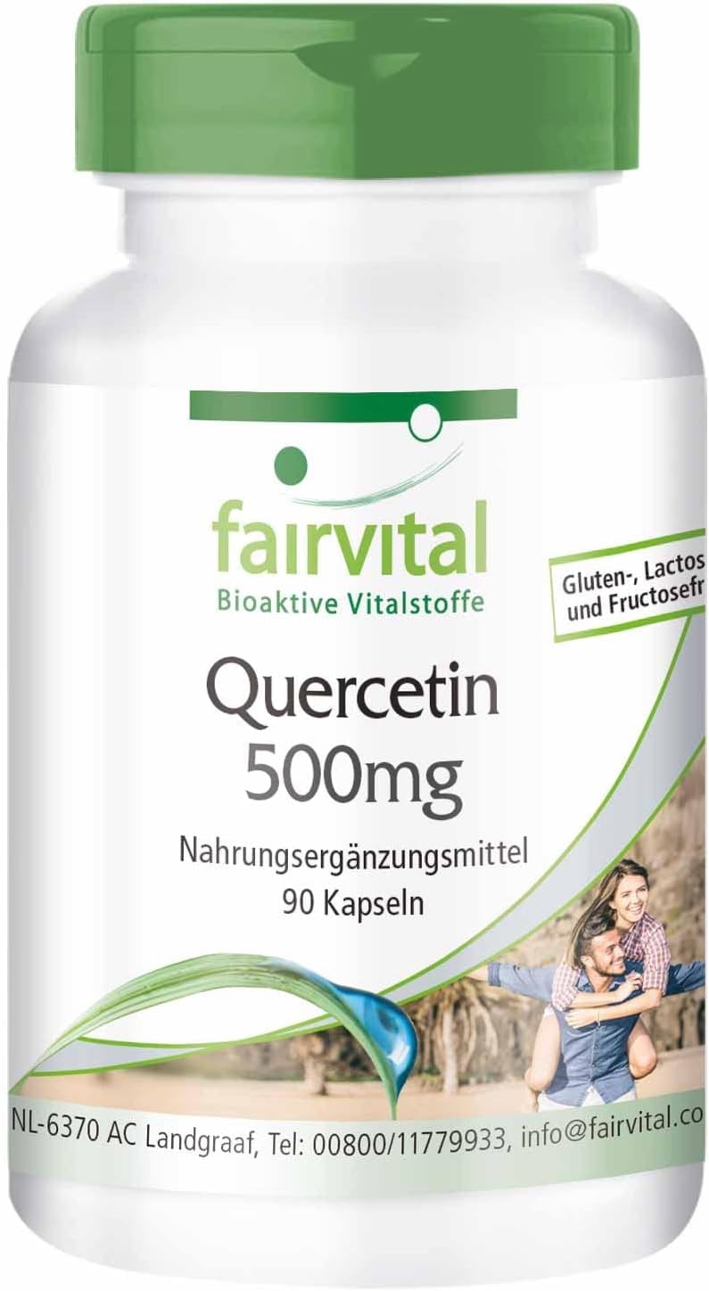 Produktbild von Bewertung fairvital  Quercetin 500mg Kapseln HOCHDOSIERT VEGAN 90 Kapseln Antioxidans