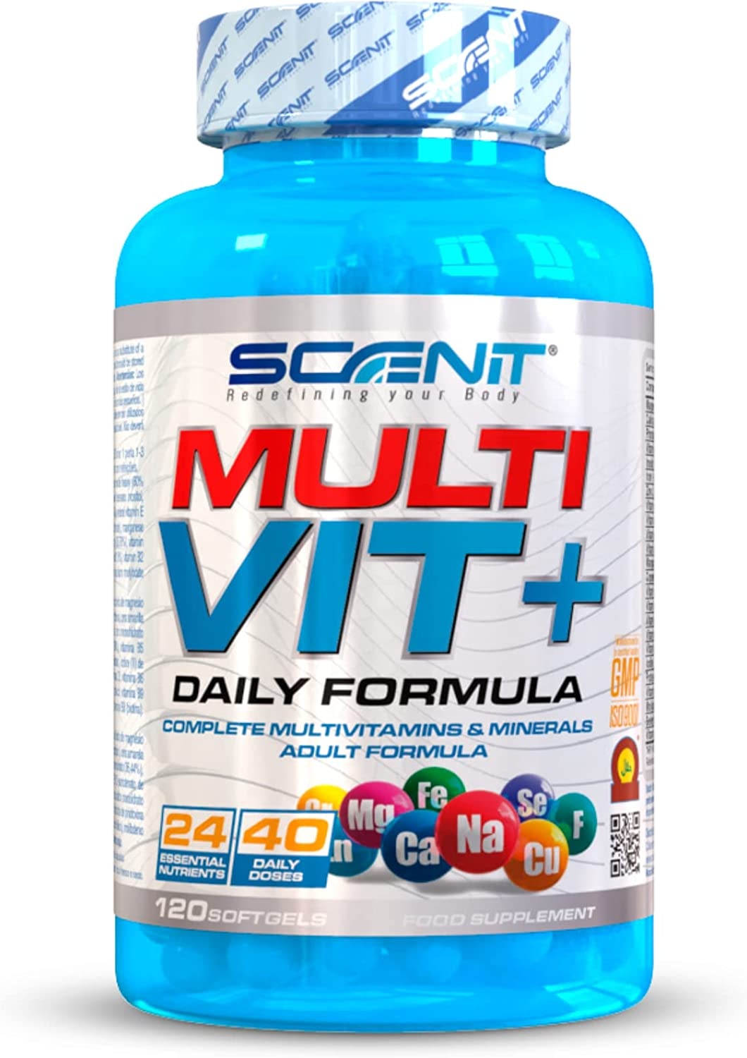 Produktbild von Bewertung Scenit Redefining your Body MULTI VIT+ Multivitamin und Mineralien 120 multivitamin kapseln (perlen) Komplett Vitamin Komplex mit 24 wichtigen Komponenten - multivitamine