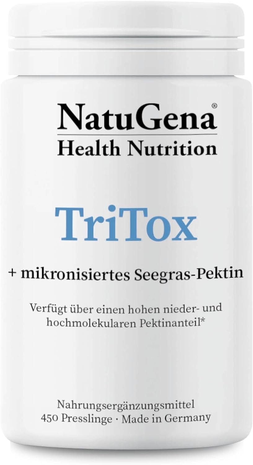 Produktbild von Bewertung NatuGena TriTox Algen Seegrasgemisch Chlorella pyrenoidosa Chlorella vulgaris Seegras-Pektin 450 Presslinge