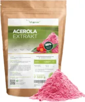 Vit4ever Acerola Pulver - 300 g (6,6 Monate Vorrat) - Natürliches Vitamin C - 200 Tagesportionen mit 1500 mg reinem Extrakt aus der Acerolakirsche - Laborgeprüft - Vegan