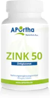 Produktbild von APOrtha - Zink 50 mg Zinkgluconat - 190 Tabletten / Kapseln hochdosiert, vegan