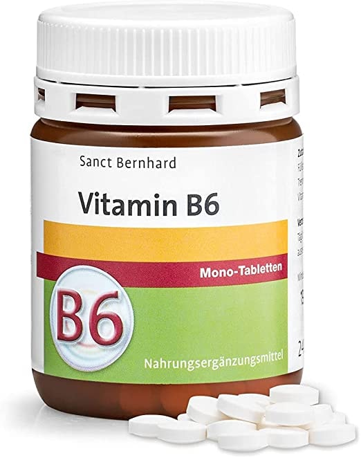 Produktbild von Sanct Bernhard Vitamin-B6-Mono-Tabletten | Vegan | 10mg pro Tablette | 240 Stück