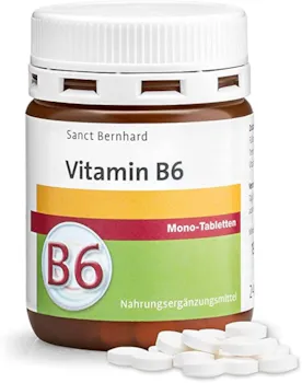Produktbild von Sanct Bernhard Vitamin-B6-Mono-Tabletten | Vegan | 10mg pro Tablette | 240 Stück
