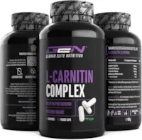 Produktbild von Bewertung GEN GERMAN ELITE NUTRITION L-Carnitin Triple Komplex 3000 mg je Tagesportion Premium Komplex aus Acetyl-L-Carnitin L-Carnitin Tartrat Carnitin Fumarat 120 Kapseln