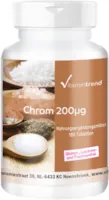 Produktbild von Vitamintrend Chrom 200mcg - Chrom picolinat - 180 Tabletten - ! FÜR 6 MONATE ! - vegan - hochdosiert