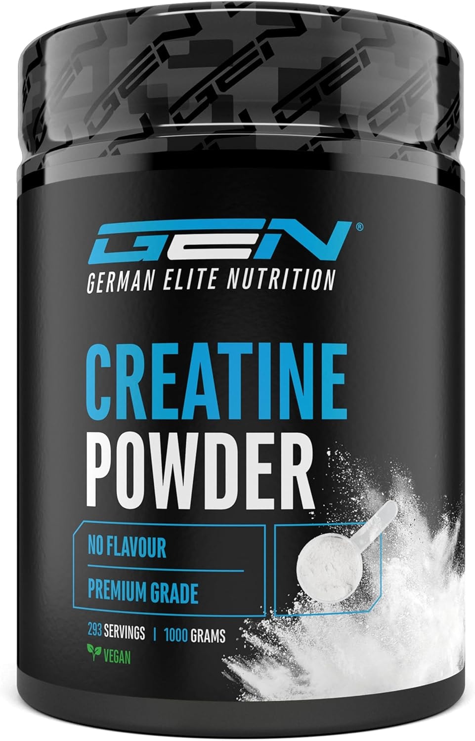 Produktbild von Bewertung GEN GERMAN ELITE NUTRITION Creatin Pulver 1000 g Reines Creatin Monohydrat Optimale Löslichkeit Vegan Ohne Zusätze Pure Powder