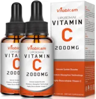 Vitablosm 2 Flaschen Maximale Absorption Liposomales Vitamin C | Fettlösliche VIT C | Nicht GVO | Vegan freundlich