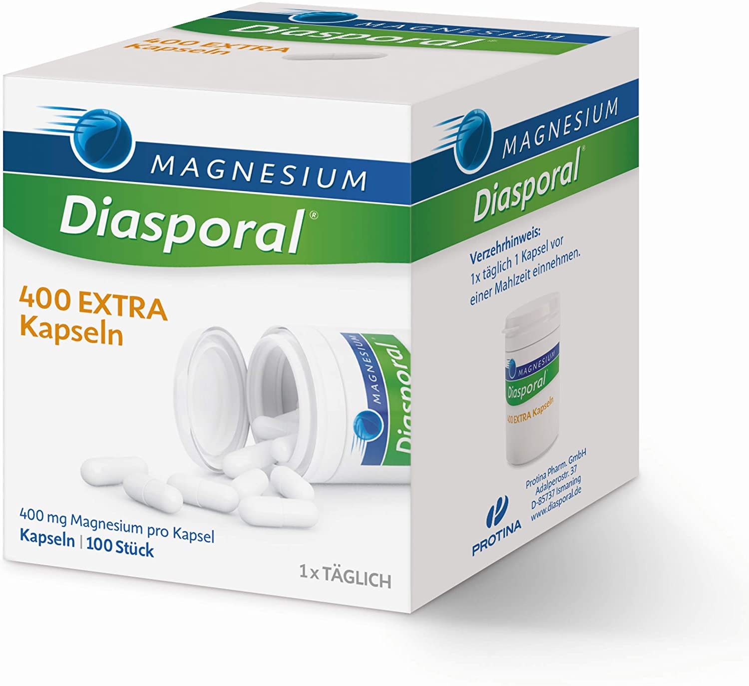 Produktbild von Magnesium-Diasporal 400 EXTRA Kapseln: Das Magnesium der EXTRA-KLASSE mit 400 mg Magnesium pro Kapsel, 100 Stück