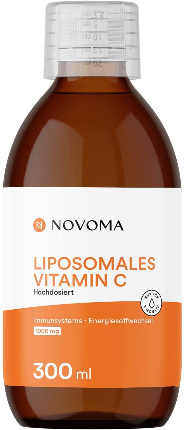 Produktbild von NOVOMA Liposomal Vitamin C 300ml 1000mg Vitamin C je Tagesdosis Mit Quali®-C Vitamin C Hohe Bioverfügbarkeit Unterstützt Immunsystem Vitamin C flüssig Novoma