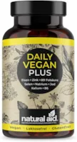 Produktbild von natural aid Daily Vegan PLUS - Eisen+Zink+B9 Folsäure+Selen+Natrium+Jod+Kalium+B6, 120 Kapseln (4 Monats-Vorrat)