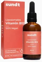 Produktbild von sundt SUPPLEMENTS - Vitamin B12 Tropfen hochdosiert liposomal | pro Dosis 2mg Hydroxocobalamin | hohe Bioverfügbarkeit | Für Entgiftung und Energiestoffwechsel | Vegan und GMO-frei | Sundt Supplements