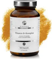 Produktbild von Bewertung QIDOSHA Vitamin B Komplex ultra-hochdosiert bioaktiv plus Kofaktoren 180 Kapseln im Glas B Vitamine hochdosiert in ihrer bio-aktiven Form, B Vitamine Komplex hochdosiert und aktiviert, vegan