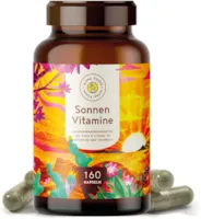 Produktbild von Alpha Foods 4.000 Vitamin D3, K2 (vitaMK-7, 99,99% All-Trans) und pflanzliche Omega 3 Fettsäuren aus Leinsamen und Algen - SONNENVITAMINE - Ohne Zusatzstoffe, ohne Hilfsstoffe - 160 Vitamin D Depot-Kapseln