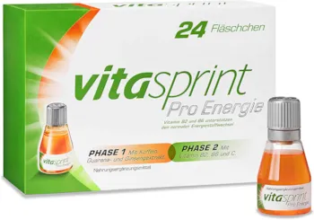 vitasprint Pro Energie, 24 St. – Nahrungsergänzungsmittel mit dem Extraschub* an Vitaminen wie Vitamin B6 und Vitamin C, Ginsengwurzel- und Guaranasamen-Extrakt für mehr Energie