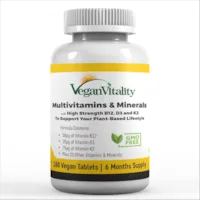 Vegane Multivitamine & Mineralien mit hochwirksamen Vitaminen B12, D3 & K2. 180 Multivitamin-Tabletten – 6-monatige Versorgung. Gebrauch: Für Veganer und Vegetarier