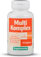 Produktbild von Supplementa | Multivitamin - hochreiner Nährstoffkomplex synergistisch aufeinander abgestimmter Vitamine, Mineralstoffe und Spurenelemente | 90 Kapseln | Vegan | Made in germany