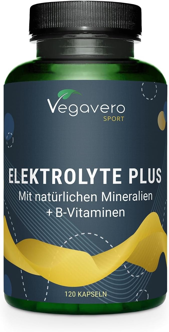 Produktbild von Bewertung Vegavero Elektrolyte PLUS HOCHDOSIERT Mit natürlichen Mineralstoffen (ConcenTrace® und AquaminTM) + B Vitamine | VEGAN | Ohne Zusatzstoffe | Deutsche Produktion | 120 Kapseln