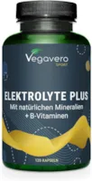 Produktbild von Bewertung Vegavero Elektrolyte PLUS HOCHDOSIERT Mit natürlichen Mineralstoffen (ConcenTrace® und AquaminTM) + B Vitamine | VEGAN | Ohne Zusatzstoffe | Deutsche Produktion | 120 Kapseln