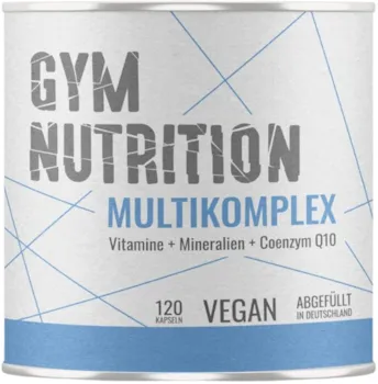 Produktbild von Gym Nutrition Multimineral Komplex – Laborgeprüft - 120 Kapseln – Vegan – Vitamine - plus Spuren-Elemente & Q10 – Vitamin-Präparat mit Mineralien — vegan, hochdosiert, Made in Germany — 120 Kapseln