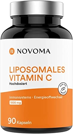 NOVOMA Liposomales Vitamin C 400 mg | Hohe Bioverfügbarkeit | 90 Kapseln | Für Immunsystem | Vegan | NOVOMA (ex Nutrivita)