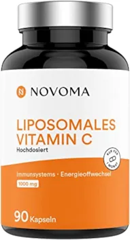 Produktbild von NOVOMA Liposomales Vitamin C 400 mg | Hohe Bioverfügbarkeit | 90 Kapseln | Für Immunsystem | Vegan | NOVOMA (ex Nutrivita)