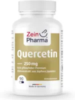 Produktbild von Bewertung Zein Pharma Quercetin Kapseln 250 mg 90 vegane Kapseln Quercetin Gewonnen aus den Blüten des japanischen Schnurbaums