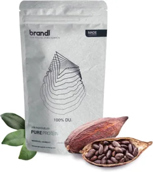 Produktbild von Bewertung brandl 5k Whey Protein plus pflanzliches Eiweiß Pulver aus Erbsen Hanf Reis ohne künstliche Süßstoffe alle Aminosäuren 600g Chocolate Wonder 1000