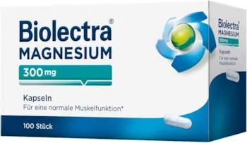 Biolectra Magnesium 300 mg Kapseln 100 Stück Für eine normale Muskelfunktion, Magnesium-Kapseln, hochdosiert