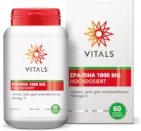 Produktbild von Bewertung VITALS Ultra Pure EPA und DHA 1000mg 60 Softgel-Kapseln hochdosiert mit 570mg EPA und 430mg DHA pro Softgel-Kapseln reines sehr gut resorbierbares Omega 3 ohne unnötige Zusatzstoffe PZN 18351450