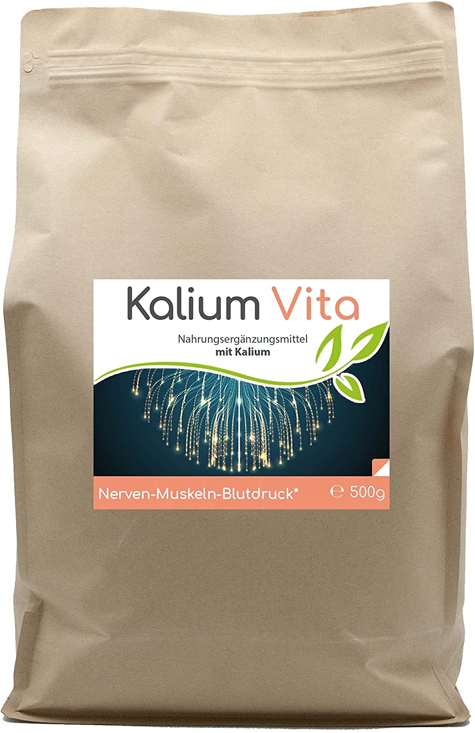 Cellavita Kalium Vita (Nerven-Muskeln-Blutdruck) Kapseln & Pulver | aus Kaliumcitrat ohne weitere Zusätze & Rieselhilfen | (500g Pulver)