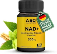 A&D Performance NAD+ Nicotinamide Riboside Chloride NAD Lifter für Anti-Aging Das Original 300mg Kapseln Nicotinamid Ribosid aus natürlichem Hopfen Für gesundes Altern & mehr Energie (60 capsules)