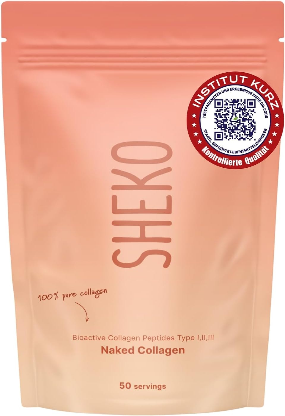 Produktbild von Bewertung SHEKO Kollagen Pulver 500g Bioaktives Kollagen Hydrolysat Peptide Typ 1, 2, 3 Collagen Pulver Reinste Qualität