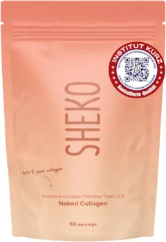 Produktbild von Bewertung SHEKO Kollagen Pulver 500g Bioaktives Kollagen Hydrolysat Peptide Typ 1, 2, 3 Collagen Pulver Reinste Qualität