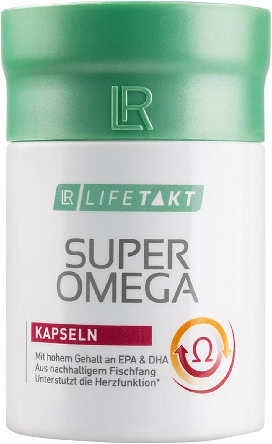 Produktbild von Bewertung LR LIFETAKT Super Omega 3 Kapseln Nahrungsergänzungsmittel 60 Kapseln für die Herzgesundheit mit Nachtkernzenöl und Ballaststoffe