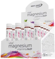 Best Body Nutrition Magnesium Vitamin Liquid, Tropical, 20 Ampullen à 25 ml (500 ml)