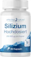 Produktbild von effective nature Silizium Kapseln Hochdosiert 60 Stk. für 30 Tage aus Bambusextrakt 500 mg Bambus Silizium pro Tag mit Zink zur Unterstützung normaler Knochen, Haare, Nägel & Haut - Vegan