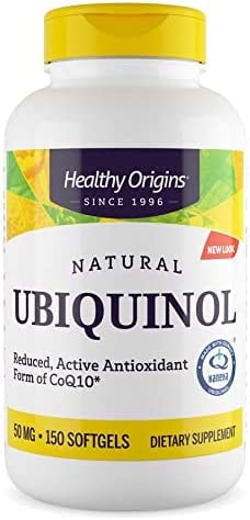 Produktbild von Healthy Origins, Natural Ubiquinol, CoQ10, 50mg, 150 Weichkapseln, Laborgeprüft, Glutenfrei, Sojafrei, Ohne Gentechnik