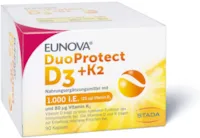 Produktbild von EUNOVA DuoProtect D3 + K2 1000 I.E. - Nahrungsergänzungsmittel für gesunde Knochen - 1 x 90 Kapseln