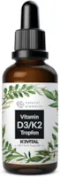 natural elements Vitamin D3 + K2 Tropfen 50ml Premium 99,7+% All-Trans hoch bioverfügbares D3 Laborgeprüft hochdosiert flüssig