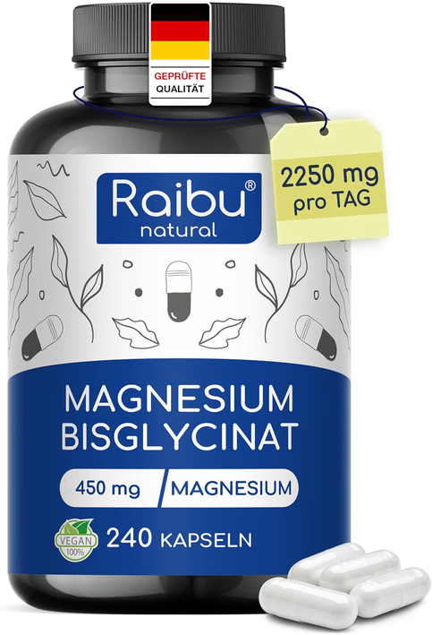 Produktbild von Bewertung Raibu Magnesiumbisglycinat