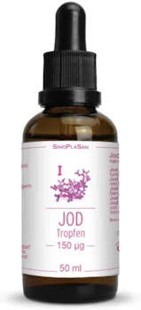 Sinoplasan - Jod Tropfen 150 µg - 50 ml - 1100 Tropfen - alkoholfrei und vegan - SinoPlaSan AG