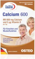 Produktbild von EuRhoVITAL - Calcium 600 | Für Knochen und Muskelfunktion | 60 Tabletten für 2 Monate | EuRho® Vital – Made in Germany