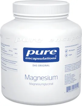 Pure Encapsulations - Magnesiumglycinat - gebunden an die Aminosäure Glycin wird Magnesium gut aufgenommen und toleriert - 180 vegane Kapseln