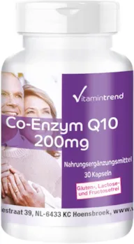 Vitamintrend - Co-Enzym Q10 200 mg - 30 Kapseln, hochdosiert, Monatspackung, vegan | Vitamintrend