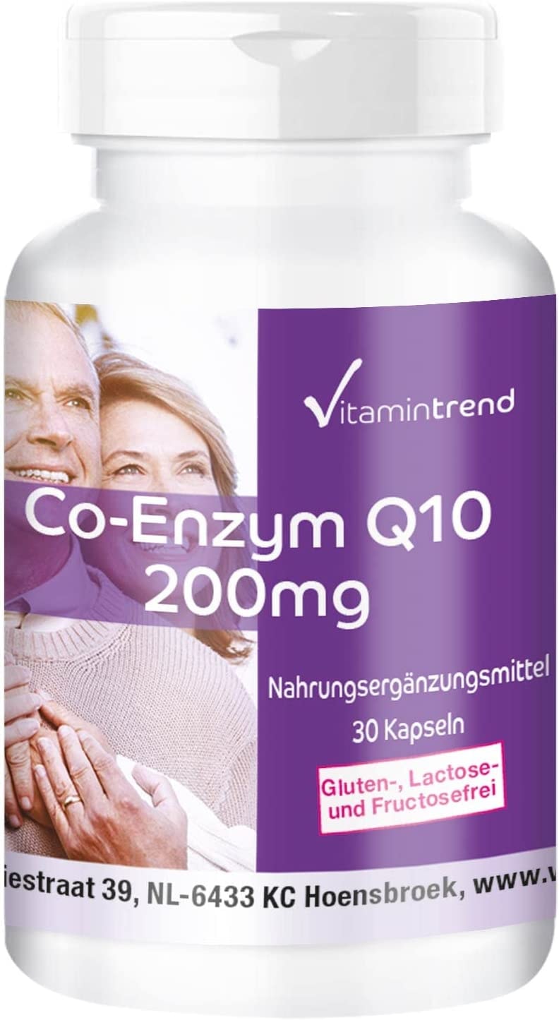 Produktbild von Vitamintrend - Co-Enzym Q10 200 mg - 30 Kapseln, hochdosiert, Monatspackung, vegan | Vitamintrend