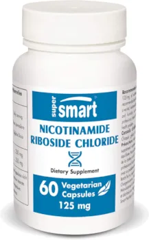 supersmart Nicotinamide Riboside 125 mg Hilft, den NAD+ Spiegel zu erhöhen Hilft, die kognitive Funktion zu verbessern & den Cholesterinspiegel zu senken | GMO-frei - 60 vegetarische Kapseln