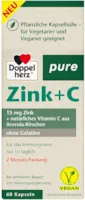 Produktbild von Bewertung Doppelherz pure Zink + C – Vitamin C und Zink leisten einen Beitrag für die normale Funktion des Immunsystems – 60 vegane Kapseln