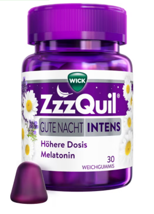 Produktbild von Bewertung WICK ZzzQuil Melatonin Gute Nacht INTENS Weichgummis 30 St PZN 18491866