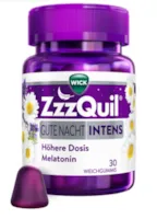 Produktbild von Bewertung WICK ZzzQuil Melatonin Gute Nacht INTENS Weichgummis 30 St PZN 18491866